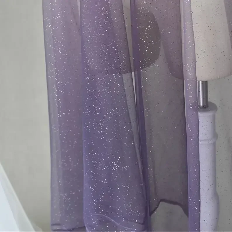 4 Colors Purple Gradient lace fabric rainbow glitter tulle fabric for Wedding Party Dress Tutu Dress Bridal Veiling Prom