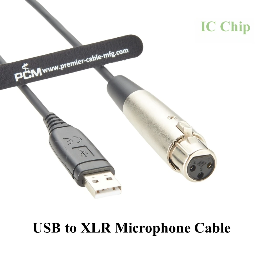 USB to XLR Microphone Cable USB A to XLR 3Pin Stereo Audio Cable Mic Link Converter Cable for Recording Karaoke Amplifier Mixer