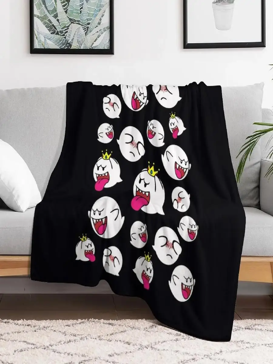 King Boo Swarm Throw Blanket  Soft Cute and Cozy for Moving Sleeping or Lounging