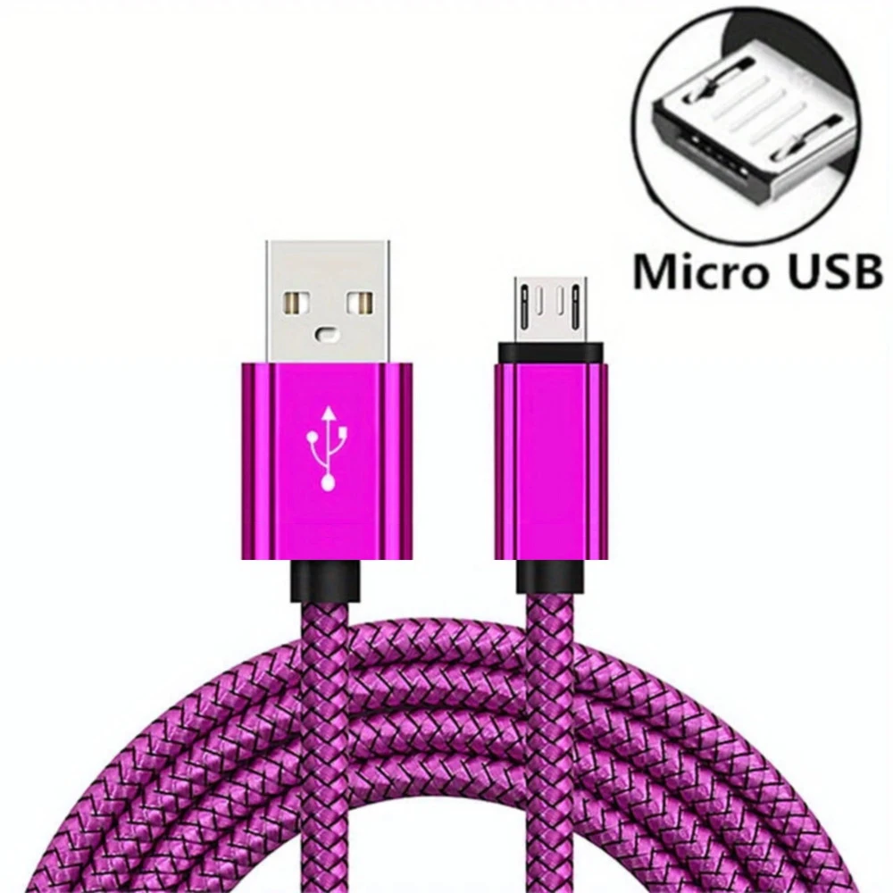 Micro-USB-Kabel Datensynchronisierung 2A Schnellladung 1/3/5 Stück geflochtenes Nylon-Ladekabel für Samsung Huawei HTC Android USB-Mikrotelefon – Detail 12