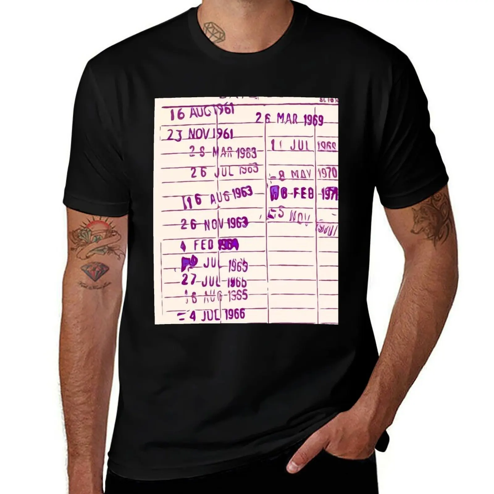 Library Borrower Card T-Shirt Plus Size Loose Short Sleeve Top T-Shirt
