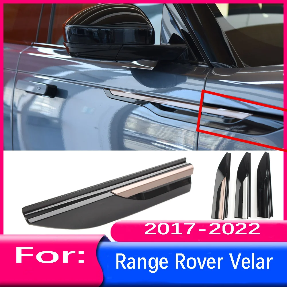 

2Pcs Car Left Right Front Right Side Fender Moulding Trim For Land Rover Range Rover Velar 2018 2019 2020 2021 2022