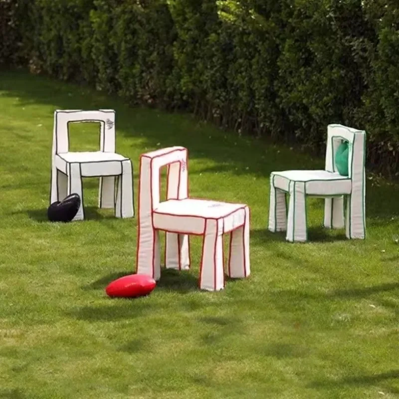 Love Cartoon Chair Retro Living Room Leisure Makeup Backrest Desk Chair Net Red Photo Background Single Sofa Stool