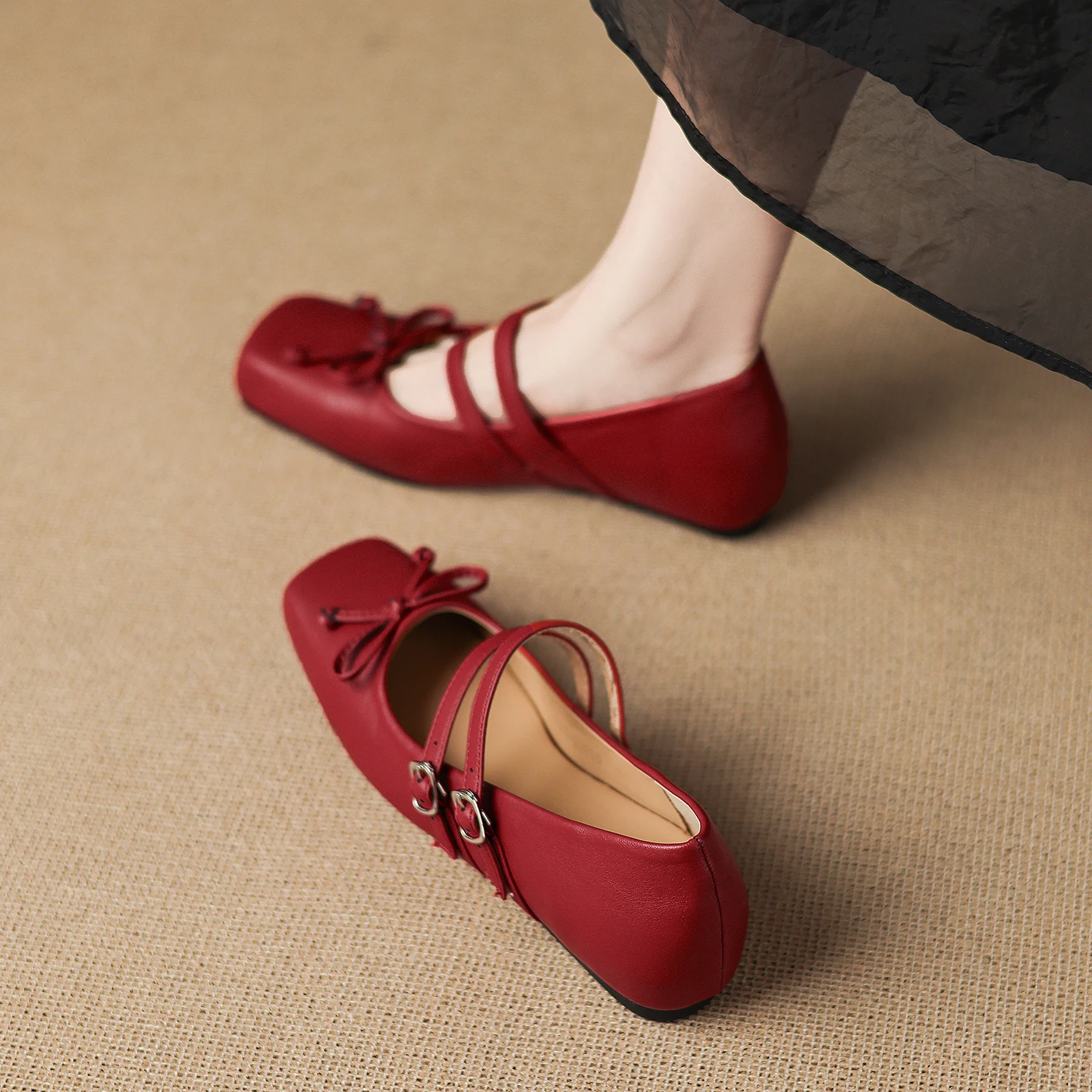 ballerines-en-cuir-a-nœud-style-francais-pour-femme-–-confortables-a-enfiler-bout-rond-semelle-exterieure-en-caoutchouc-–-collection-automne