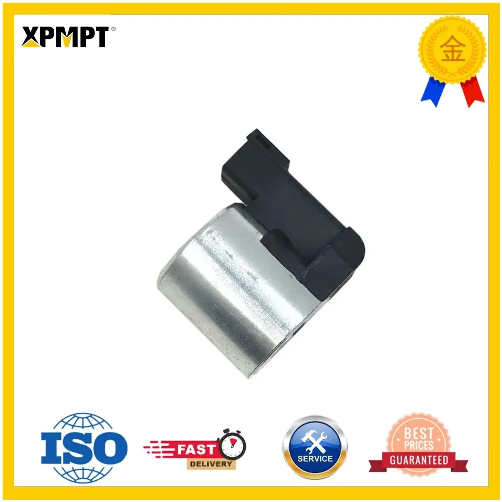 Solenoid Valve Coil (12V/24V) Length 40mm Hole Distance 18mm for R225-7 Excavator Construction Machinery Accessories New