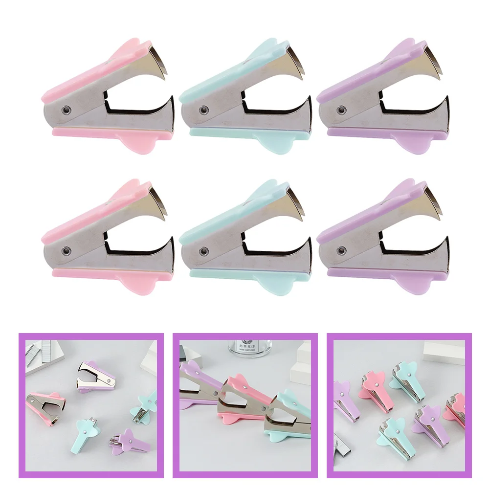 

6pcs Heavy Staple Remover Handheld Nail Puller Tool Nail Remover Office Use Ergonomic Practical Gadgets