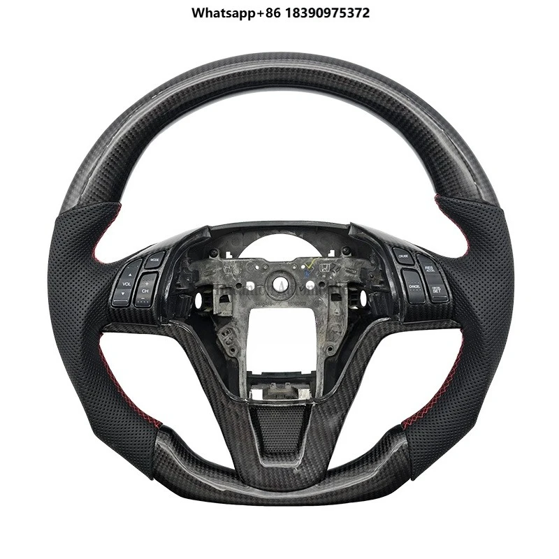 

Hot Selling High Quality Perforated Leather Carbon Fiber Steering Wheel for CRV Car Steering Wheel