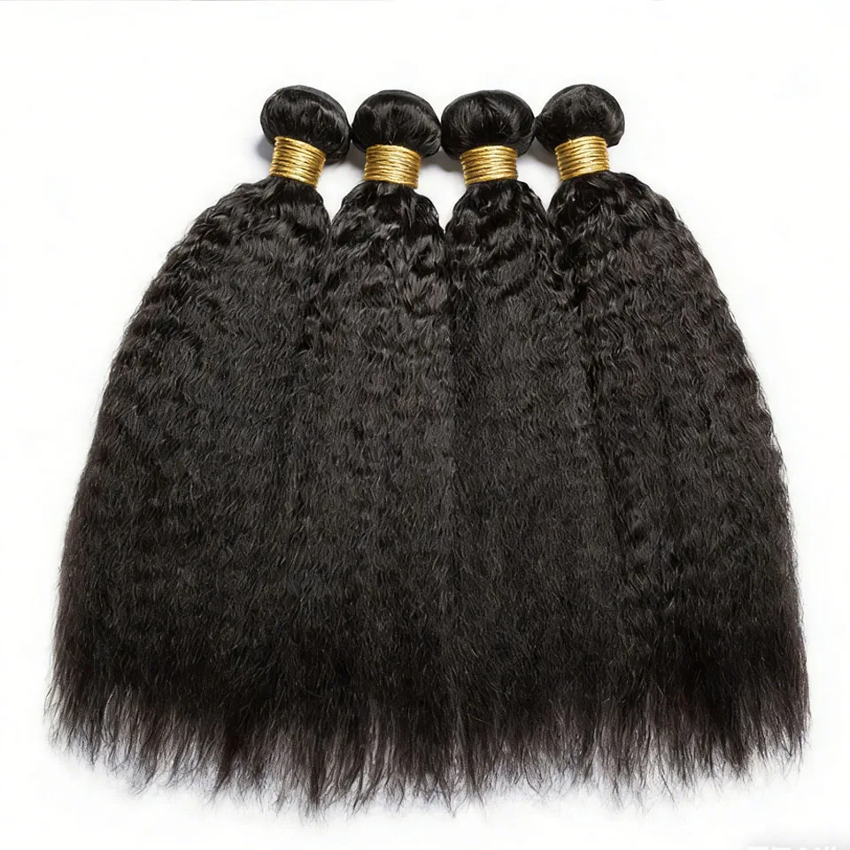 

Натуральные перуанские волосы Kinky Straight, 8-30 дюймов, 2, 3, 4 пучка, необработанные, двойной шов, для наращивания, для женщин