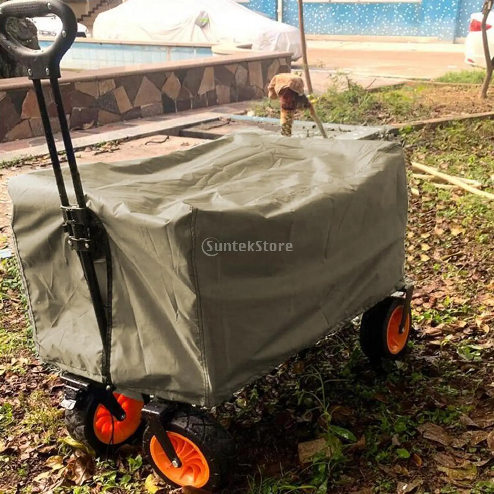 Utility Wagon Cart Cover Durable Waterproof Garden Wagon Cover Wagon Rain Cover