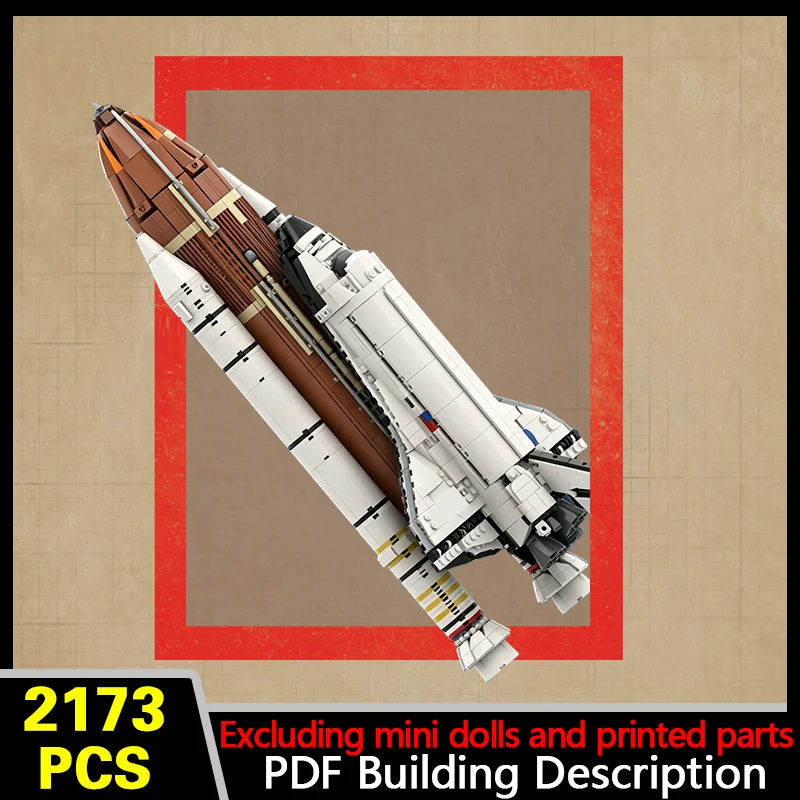 1:110 Manned Space Shuttle Model MOC Building Bricks War Equipment Style Modular Technology Gifts Holiday Assemble Toys Suit
