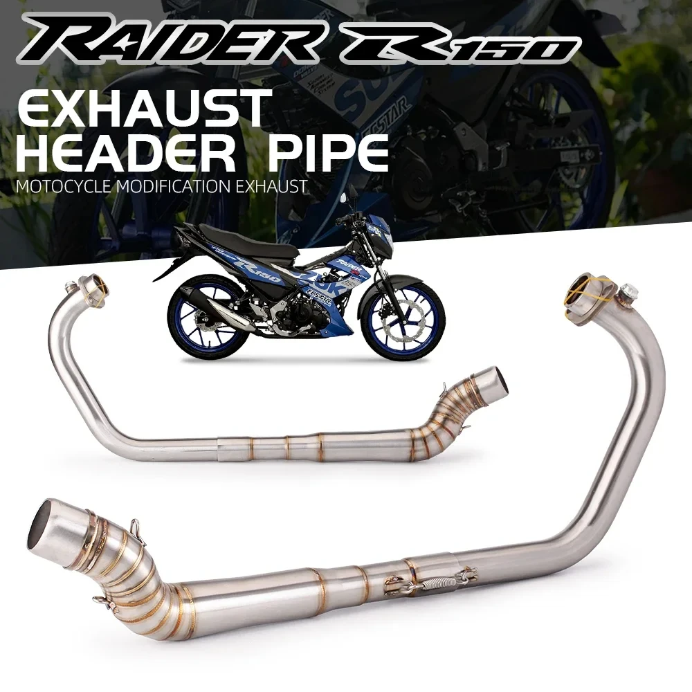 

Stainless Steel Motorcycle Exhaust Pipe slip-on for Suzuki Raider 150 Header Pipe Bend Pipe motorcycle spare parts