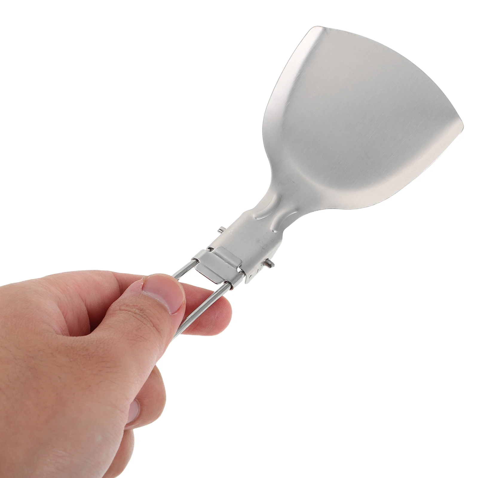 

3pcs Stainless Steel Outdoor Utensil Set Foldable Camping Kitchenware Portable Lightweight Travel Spatula Spoon Ladle For Hiking