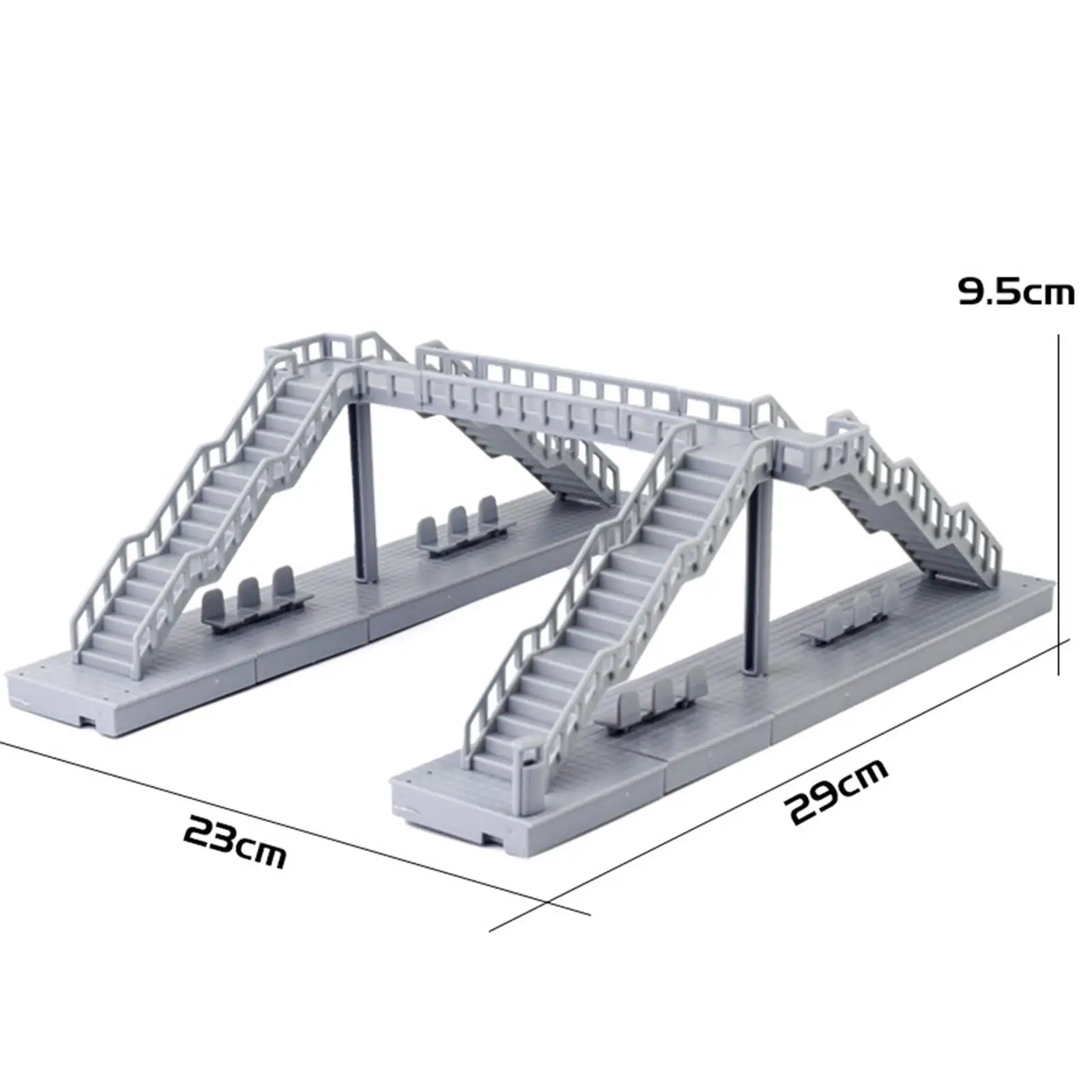 ชุดสะพานคนเดินเท้า DIY พร้อมสติ๊กเกอร์ สเกล HO ที่สมจริง