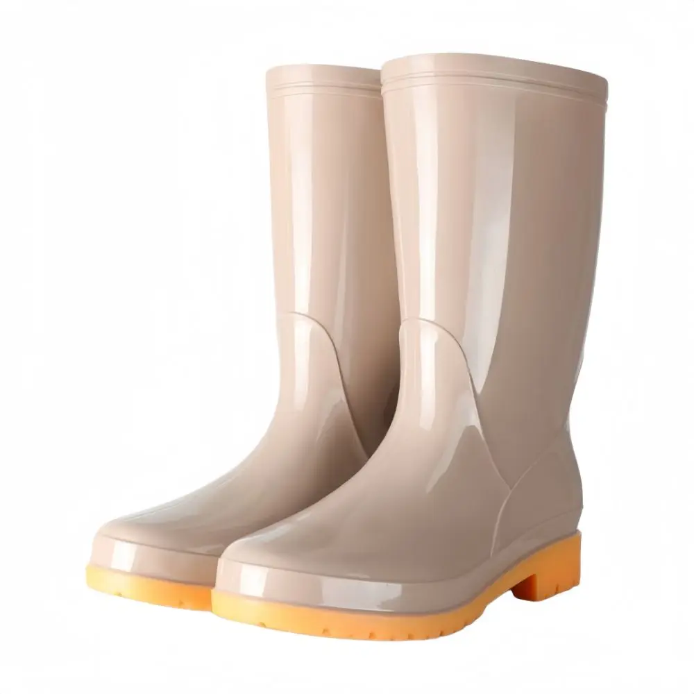 Rutschfeste Damen-Regenstiefel, wasserdicht, hohe Schafthöhe, leichte, strapazierfähige Wasserschuhe für den Außenbereich, die Küche und die Arbeit. – Detail 10