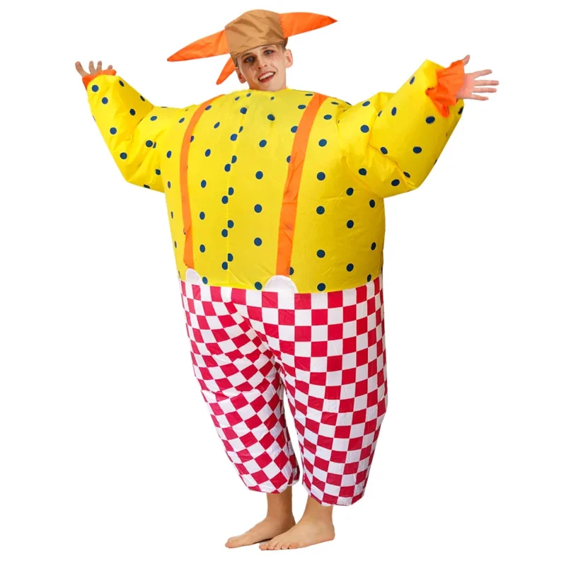 Adult Fancy Clown Inflatable Costume Dress Mascot Carnival Christmas Halloween Anime Party Cosplay Costumes for Man Woman OA4552