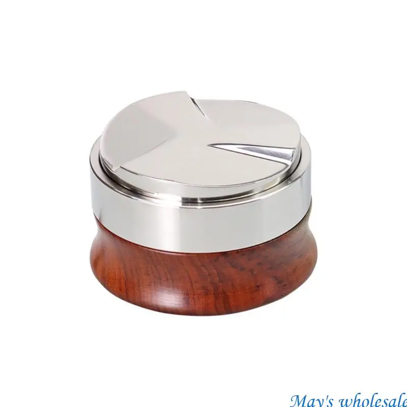 

Professional Coffee Distributor 58mm Strong Untarnished Base Palisander Handle For Precise Coffee Grounds Leveling 448A