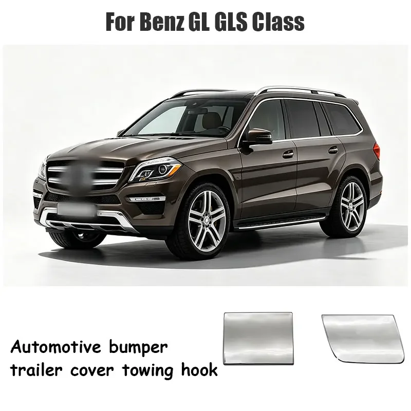 For Mercedes X166 GL GLS Class GL350 GL400 GLS450 Car Rear Bumper Tow Hook Cover Cap Accessory Replacement Silver