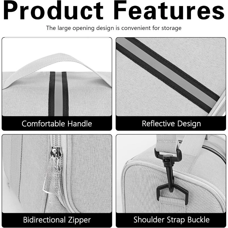 Schützende Scanner-Tragetasche für Fujitsu iX1400/iX1500/iX1600, Fi-Serie, Plustek, Raven-Scanner – Hellgrau