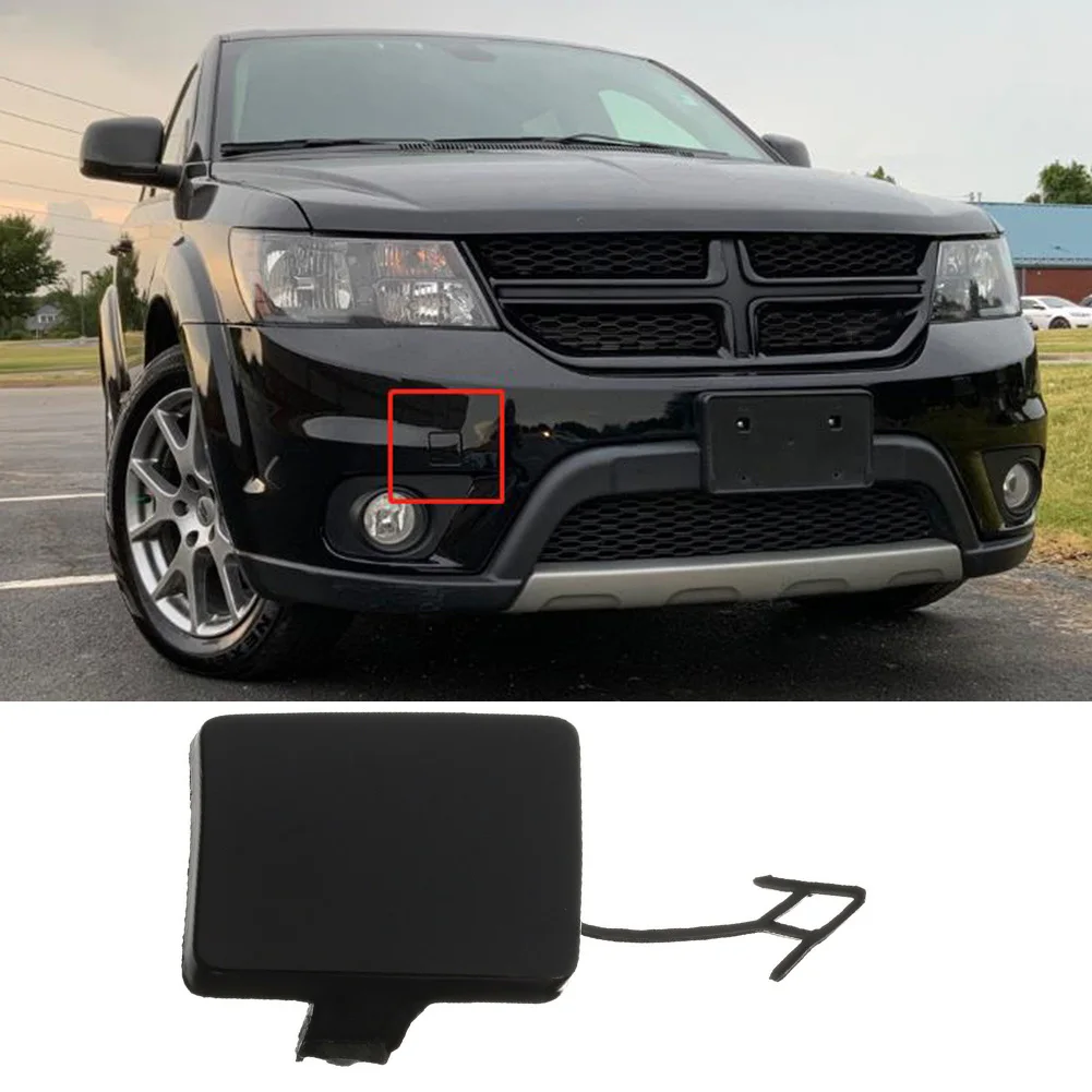 Para Dodge Journey cubierta de gancho de remolque reemplazo de plástico pieza resistente al desgaste 2011-2016 fácil de instalar remolque de parachoques delantero