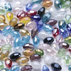 4*6mm Czech Faceted Mixed Glass Rice Beads for Making Jewelry Necklace Women Diy Perles Oval Shape Crystal Beads Wholesale Y102