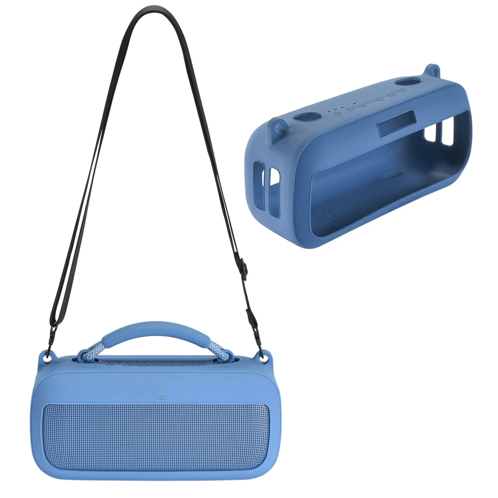 Black/Blue Silicone Protective Case for SoundLink Max Wireless Audio Anti-scratch Accessories