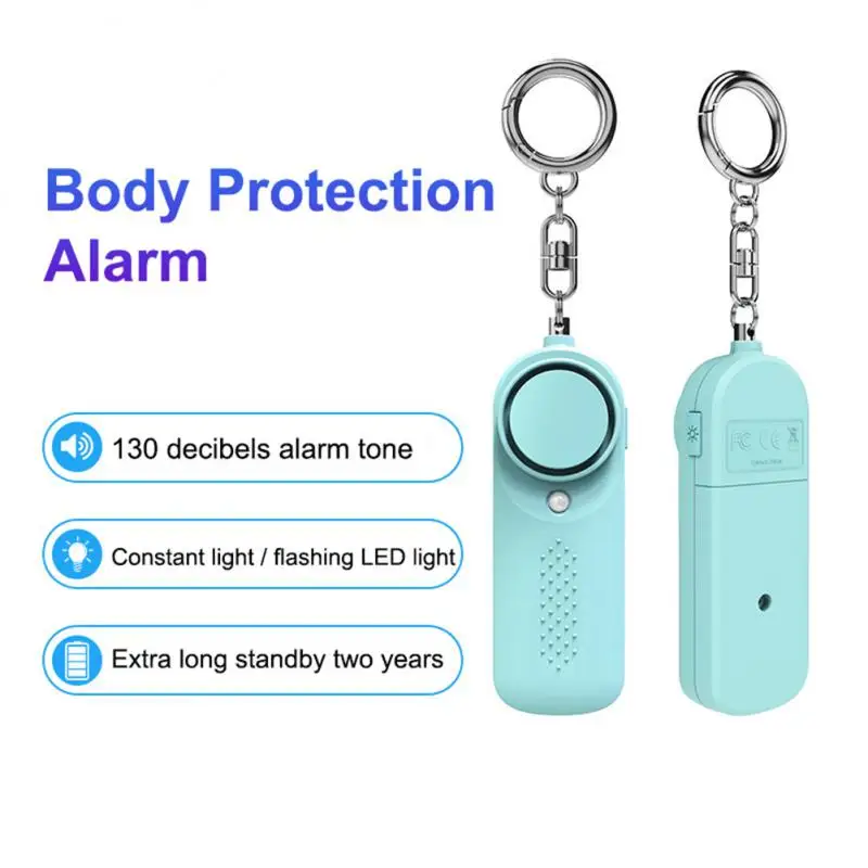 130db Protect Alert Personal Defense Siren Self Defense Alarm With battery Anti-attack Security for Children Girl Older Women