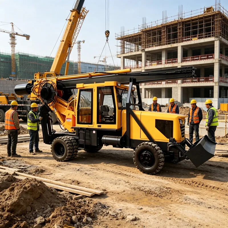 Customized Hydraulic Rotary Drilling Rig for Water Well, Crawler Rotary Drill Machine with Remote Control