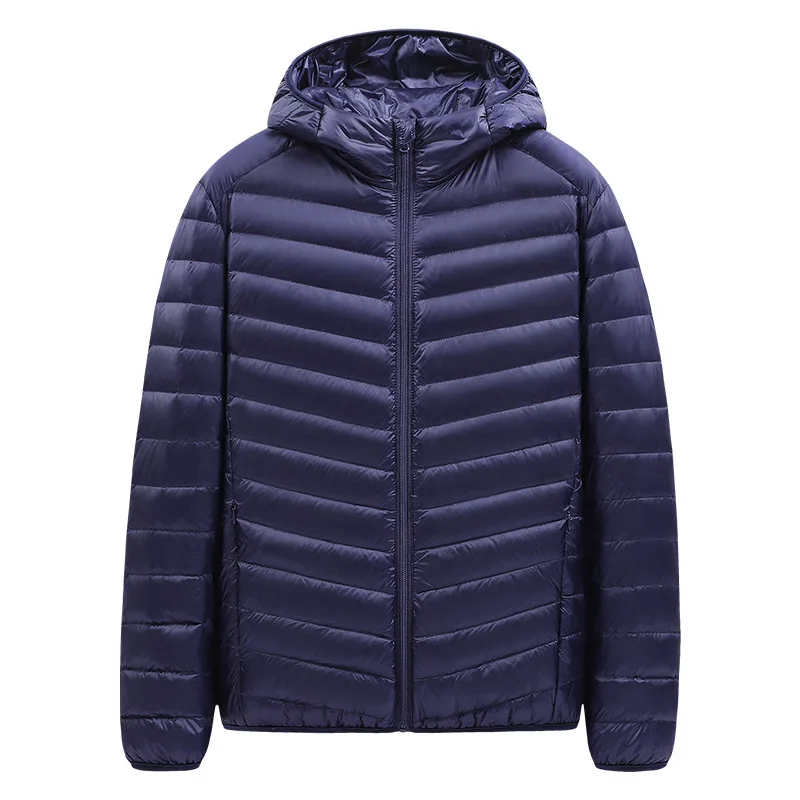 Men's Stand-Collar Hooded Lightweight Down Jacket For Winter - 90% Duck Down, Sporty, Warm & Versatile (Couple Style Available)