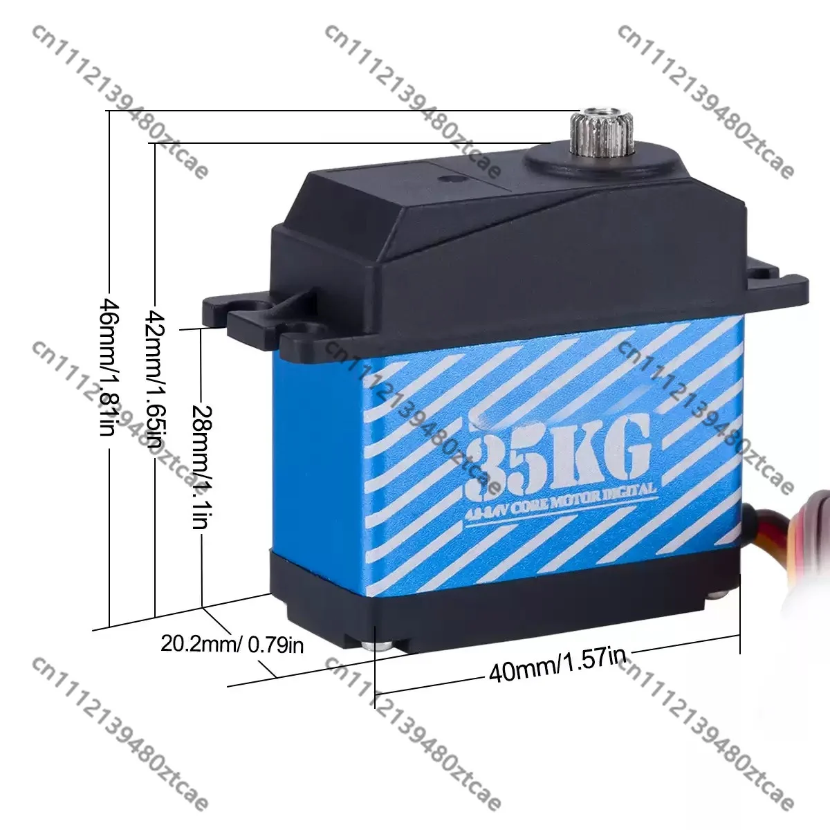 Waterproof 35KG High Torque Metal Gear Winch Servo Support 360° Rotate For 1/10 RC Rock Crawler Modification Accessories