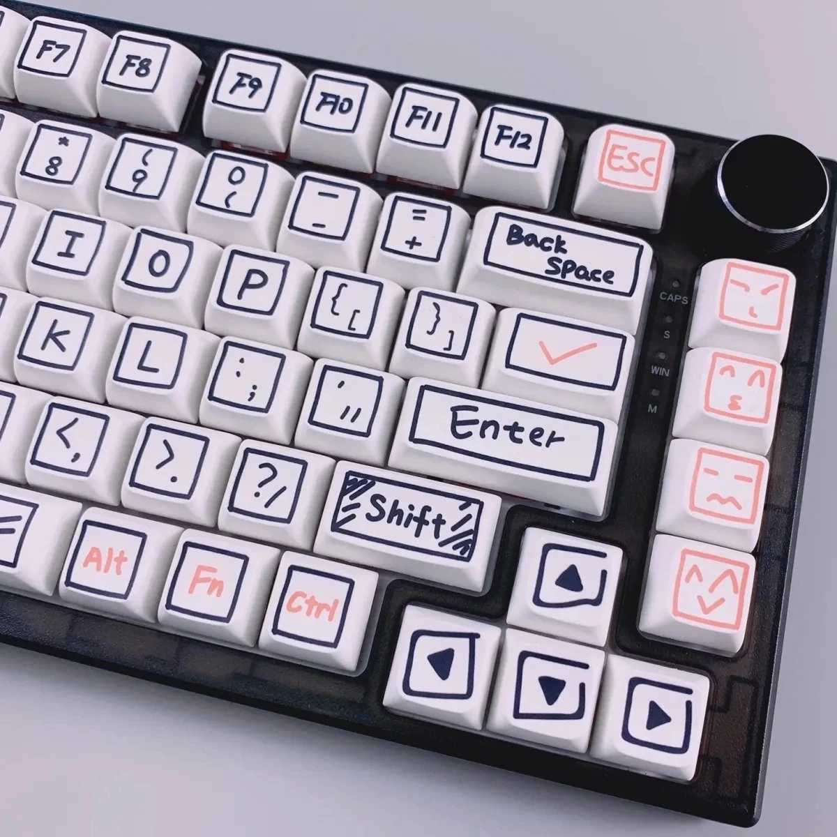 

126 клавиш, колпачки для ключей с граффити, профиль XDA, колпачки для клавиш из ПБТ для переключателя Mx, механическая клавиатура, милые колпачки для ключей в стиле аниме, персонализированные