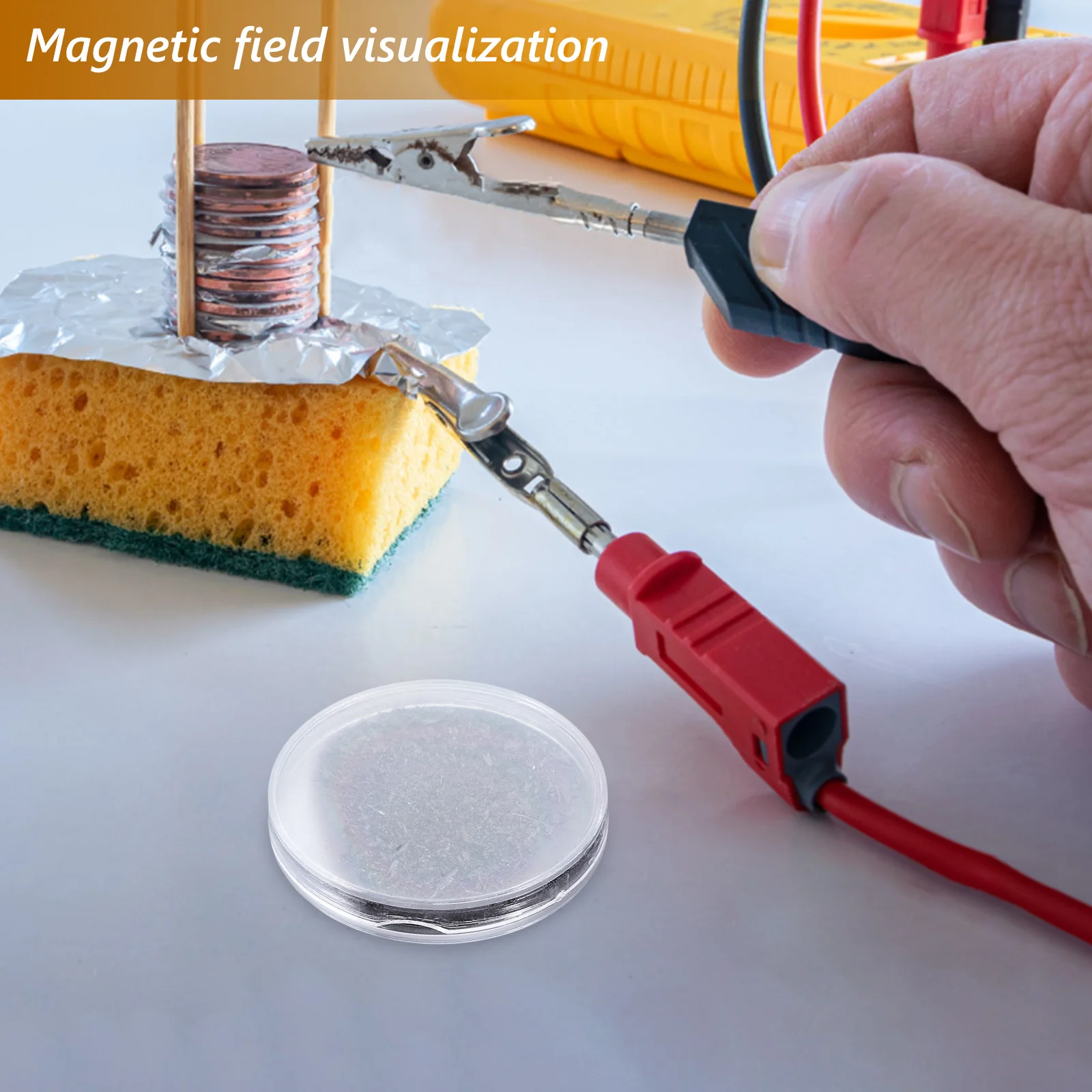 

Magnetic Iron Powder Box Durable Physical Teaching Instrument For Science Experiments Magnetic Field Visualization Tool Lab