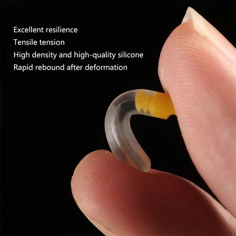20Pcs Box Packed Transparent Silicone Sliding Float Seat Fishing Float Rest Rotation Elasticity Float Seat Strong Load-bearing