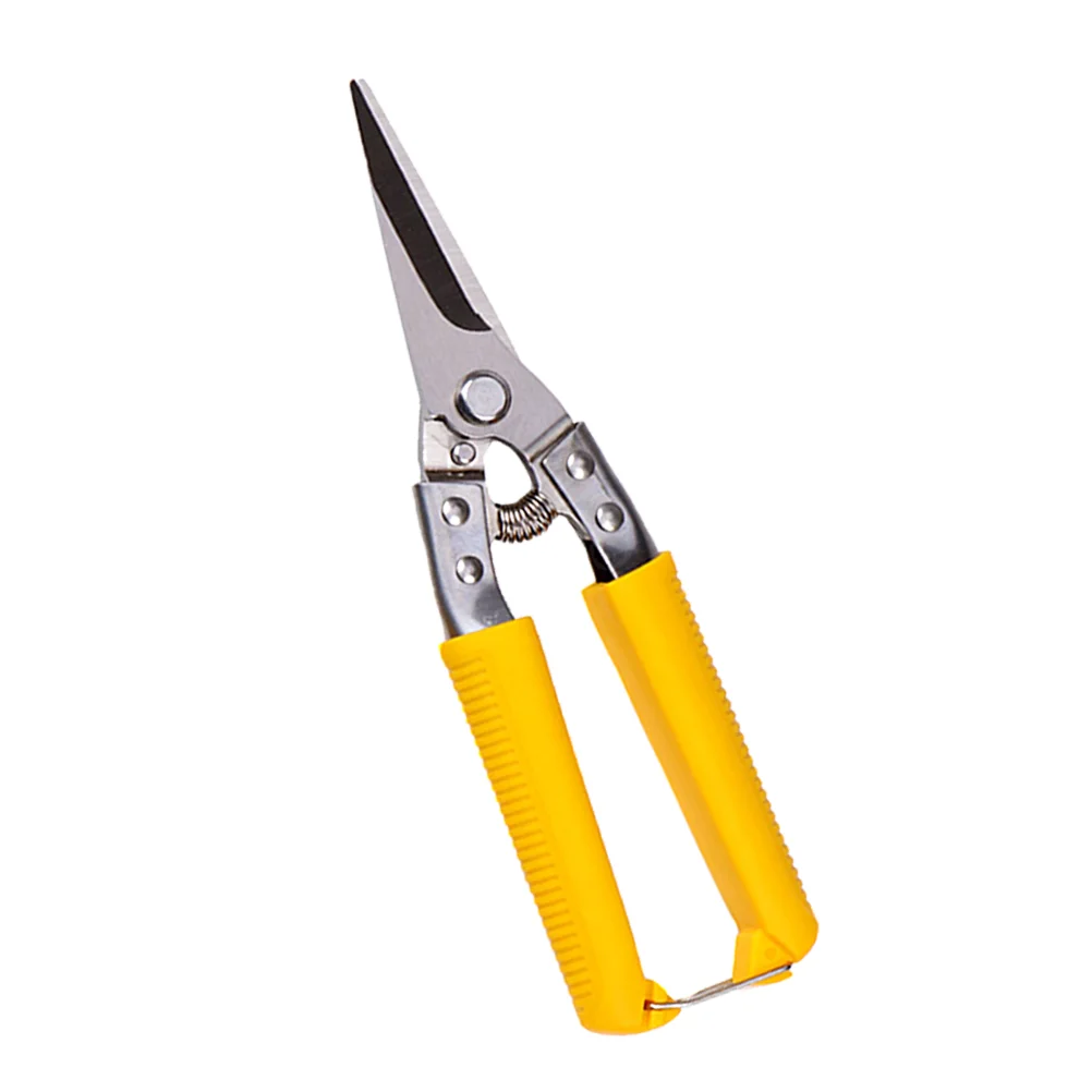 Tin Metal Sheet Scissors Shears Hand Tool PP Handle Straight Hand Tool Industry Work Metal (Yellow)