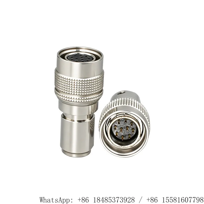 HR10A-10P-12S Mini Circular Connector 12 Pin Push Pull Lock Aviation Plug for Industrial Camera Wiring