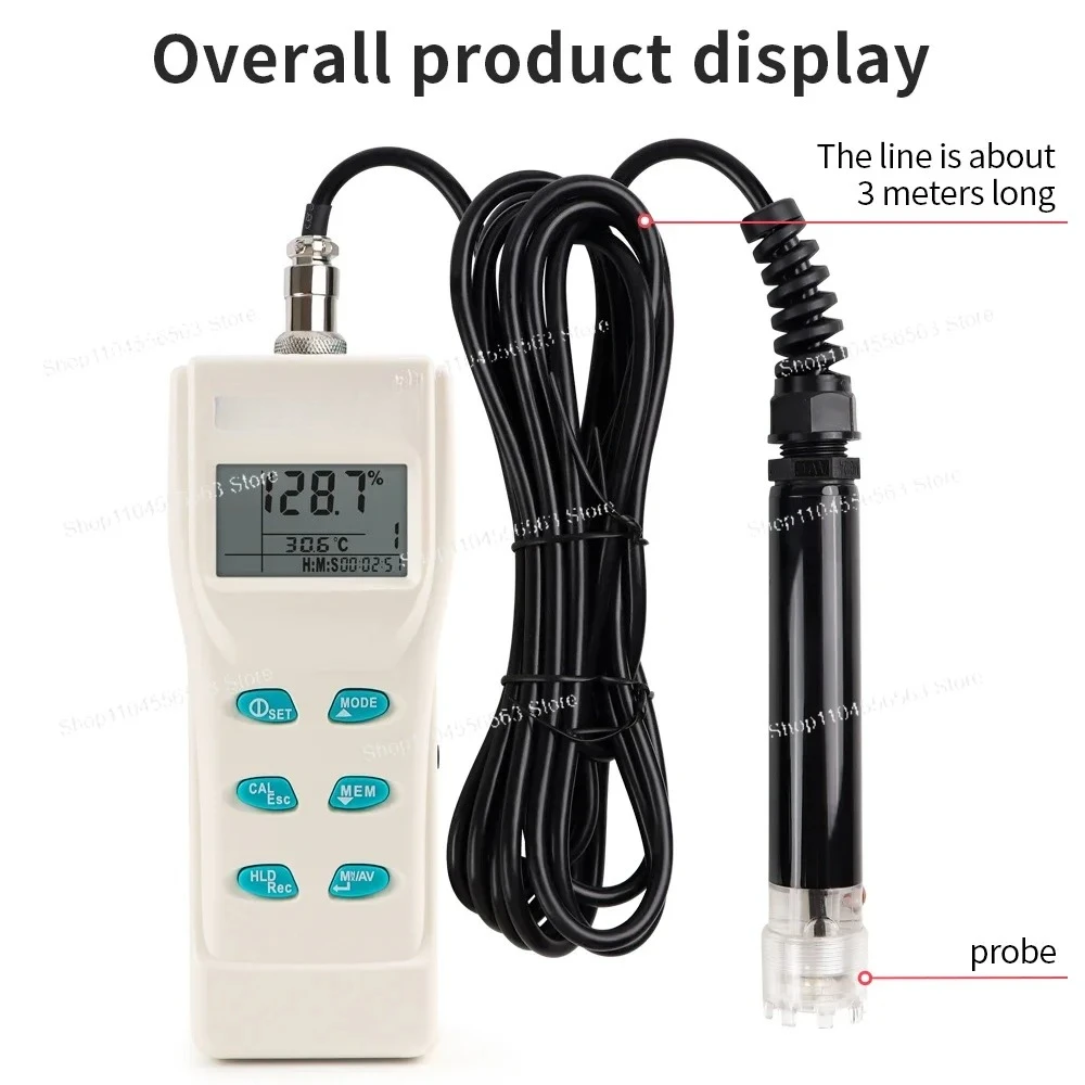 Portable Digital Dissolved Oxygen Tester Handheld Water Quality Analyzer DO Detector
