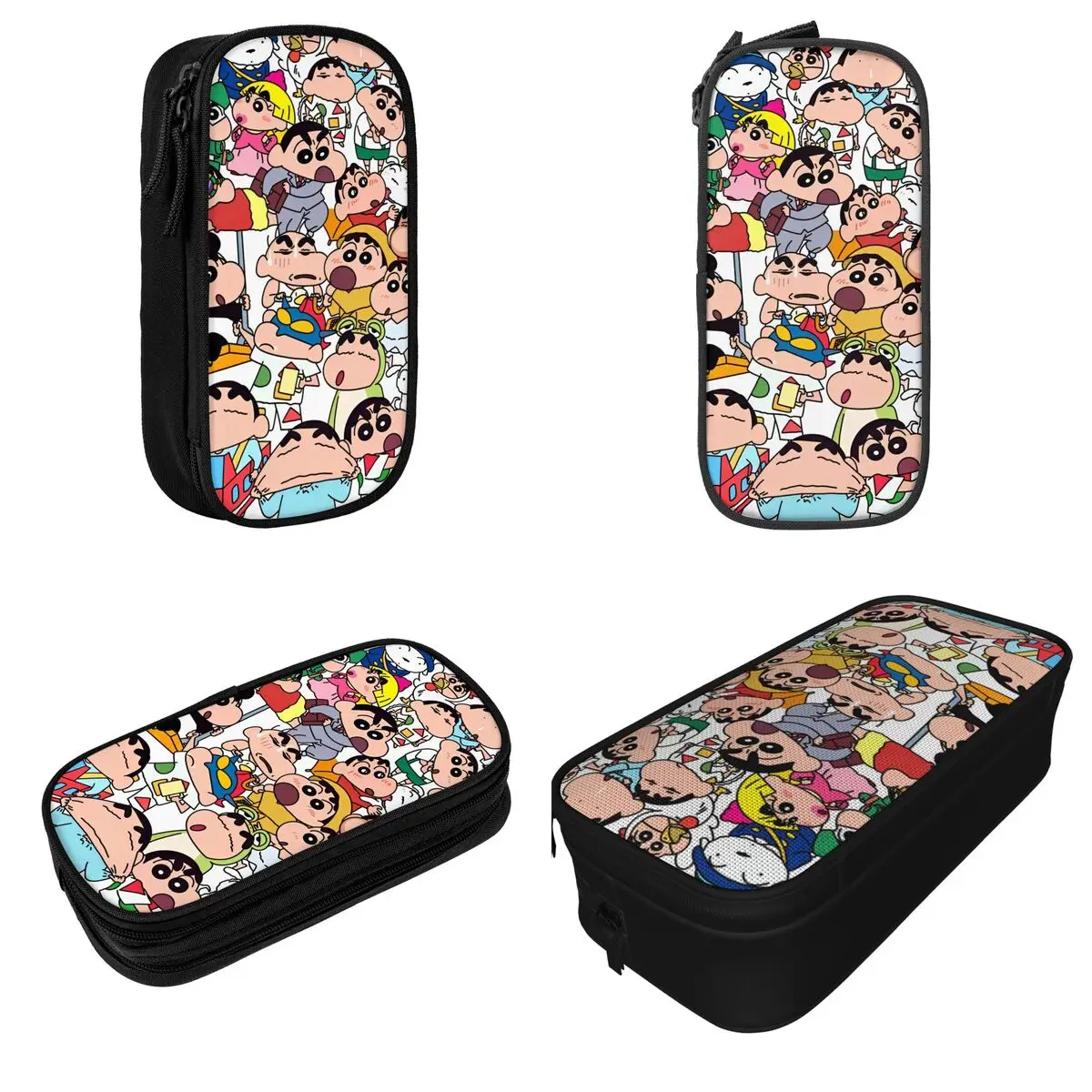 Crayon Shin-chan Cosplay Pencil Case Fashion Japanese Anime Pen Bags Girl Boy Big Capacity School Supplies Gift Pencilcases