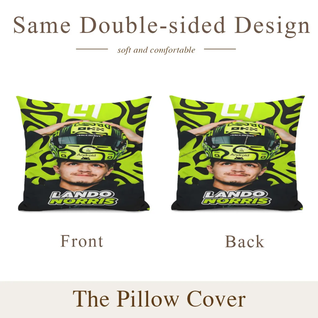 Landos Norris Pillow Cushion Case  Dakimakura Cover Decorative Sleeping 45x45cm