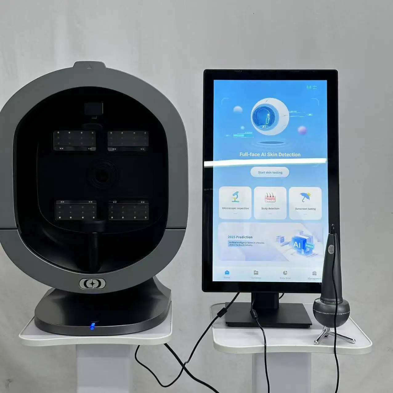 X5/X5 Pro AI Immagine della pelle Analya Intelligenza Rilevatore di analisi della pelle del viso profondo Test dei follicoli Lente d'ingrandimento per l'analisi della pelle