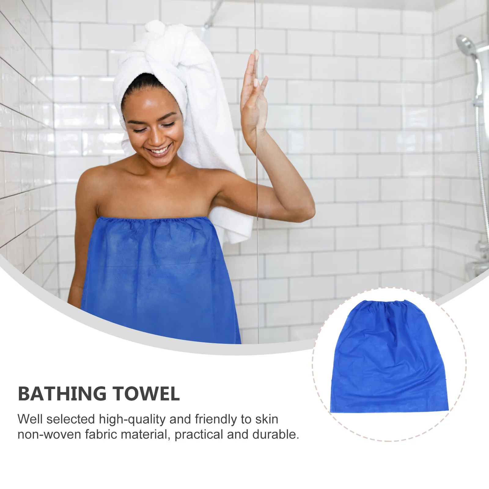 10Pcs Disposable Women Bath Skirts Non-Woven Bathrobe Sweat Steaming Beauty Salon Dress Adjustable Bathrobe Breathing Spa Sweat