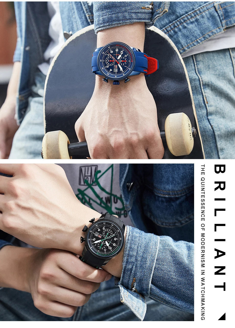 MINI FOCUS Electronic Quartz Mens Watches Auto Date Wristwatch Water Resistant Clock Gift for Men Relogio Masculino 0379G
