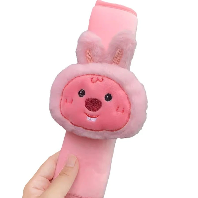 Cartoon cute little beaver Loopy plush doll creative car seat belt shoulder protector decoration birthday gift car accessory view 5