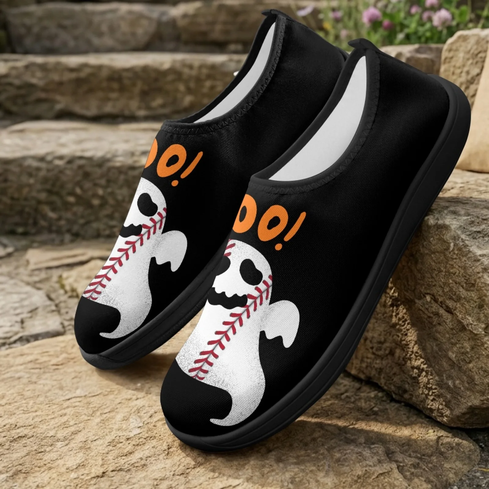 PENSTROLL Ghost Baseball Boo All Season Casual Shoes for Daily Wear Polyester & EVA Zero Drop Walking Sneakers Walking Footwear