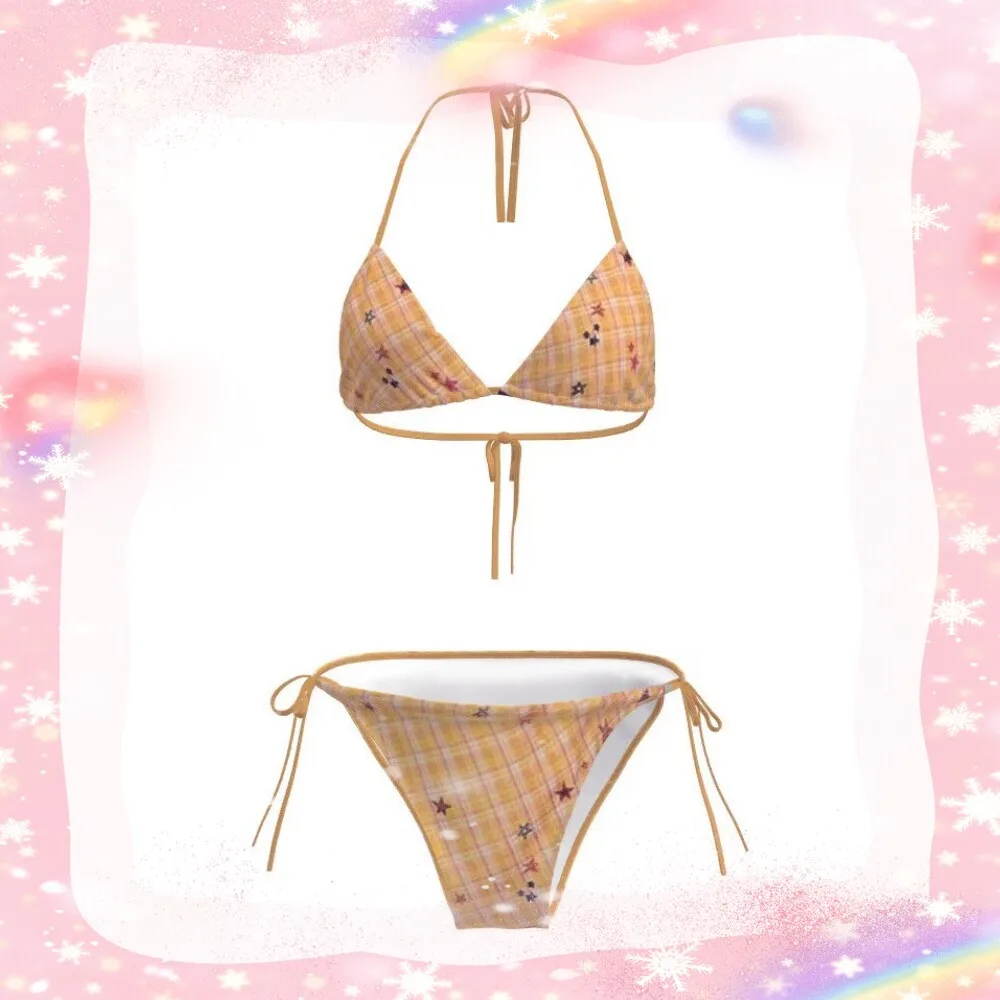 

Dk Brand Star Bikini Underwear Women's Vaion Beachwear Gathered Strap Design Swimsuit Intimate Apparel