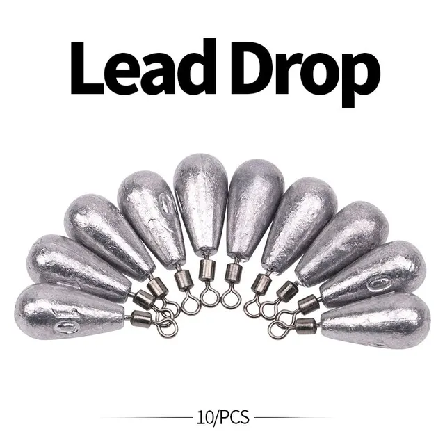 Quick Release Waga wędkarska Sinker 10 Pcs10g Miękka przynęta Sinker Bass Sprzęt wędkarski Line Sinkers Złącze haczyk