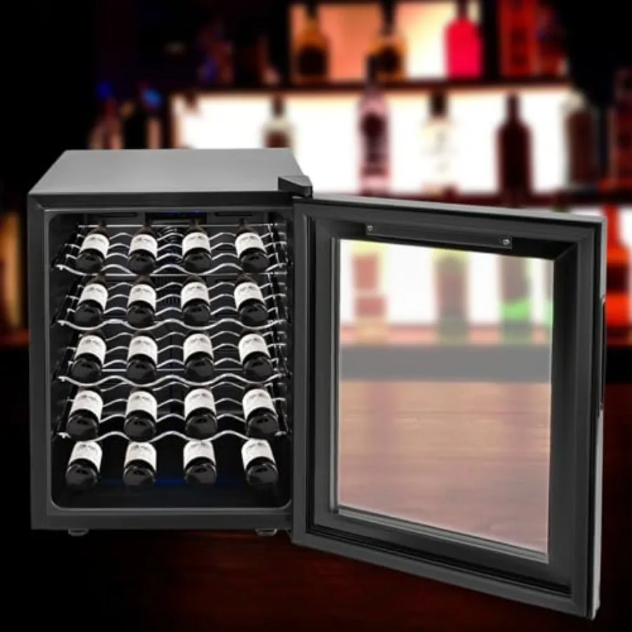 Refrigerador independiente para vino de 20 botellas con tecnología sin escarcha refrigerada por aire para un ideal almacenamiento de vino Digital de alta definición