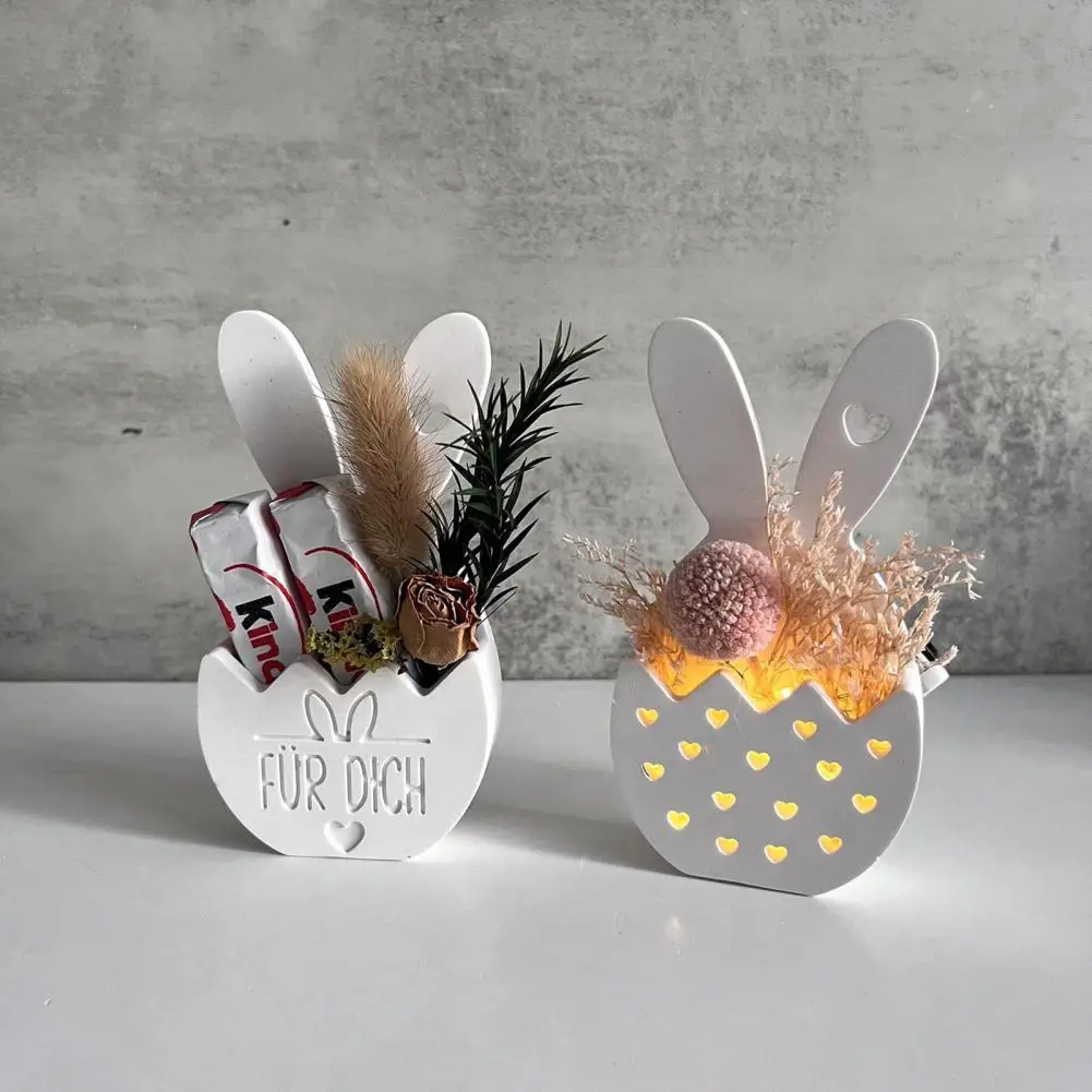 Easter Bunny Mold Flexible Silicone Mold Chocolate Fondant Candy Melts Ice Cubes Dishwasher Safe 3D Easter Decoration Mold 형