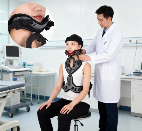 Hard Shell Neck Chest Back Support Holder Adjustable Upper Torso Auxiliary Fixing Support Bracket