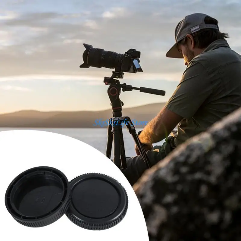 E65E 2 Set Camera Body Rear Lens Cover Caps for OM Mount OM-1 OM-2 Models
