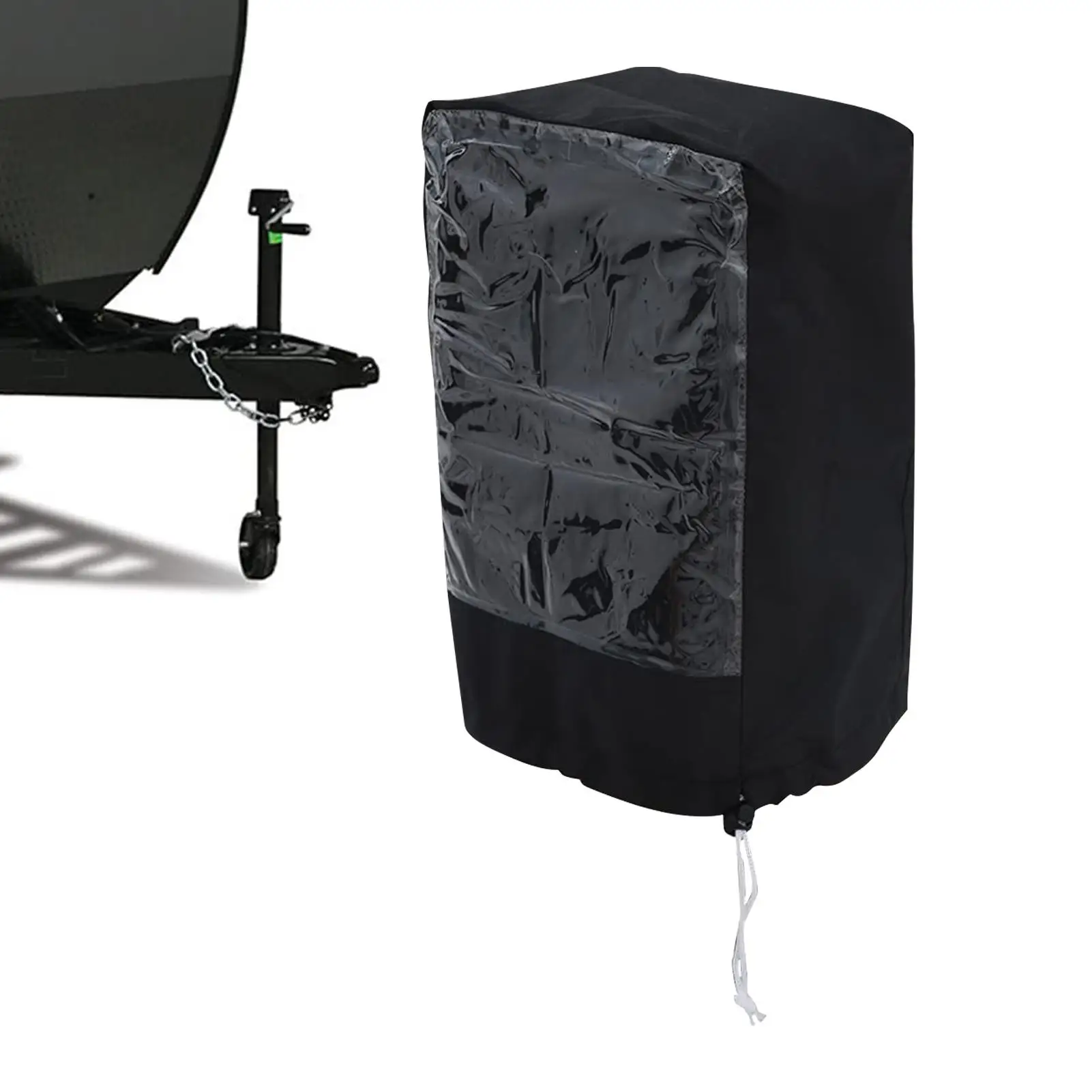 

Крышка домкрата для автофургона, устойчивая к атмосферным воздействиям, крышка для домкрата для язика с прозрачным окном, аксессуары для автофургона, защитный чехол для домкрата на язичок для автофургоне