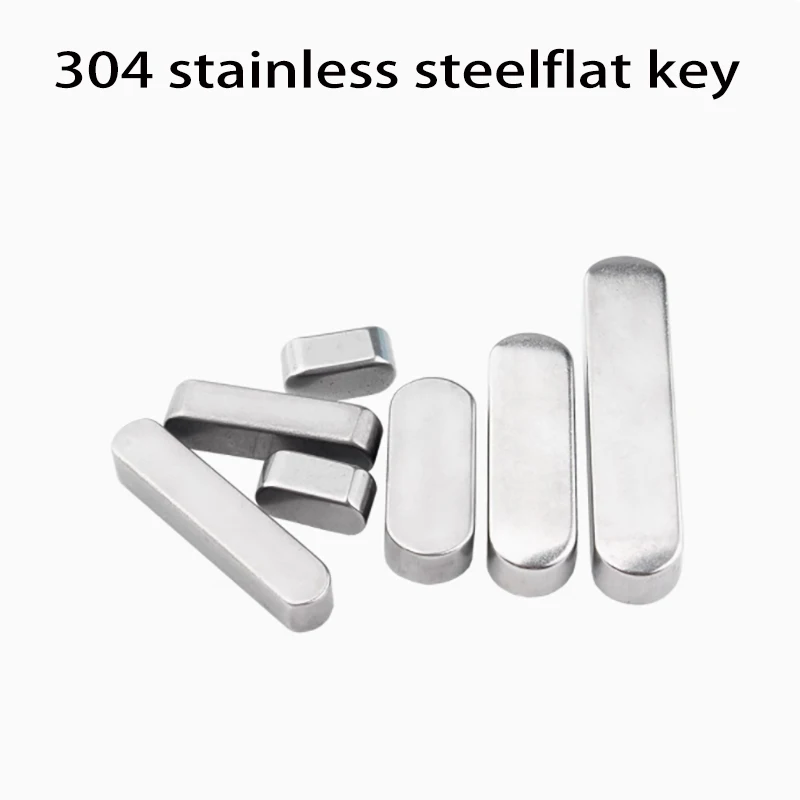 

M6 M8 M10 304 Stainless Steel A2 Parallel Key Round Ended Drive Shaft Flat Keyway Pin GB1096